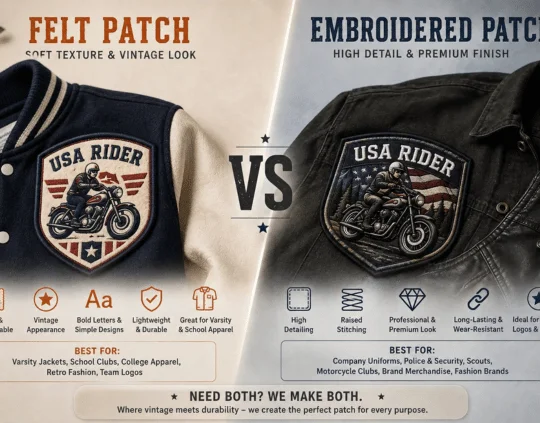 Felt Patch vs Embroidered Patch