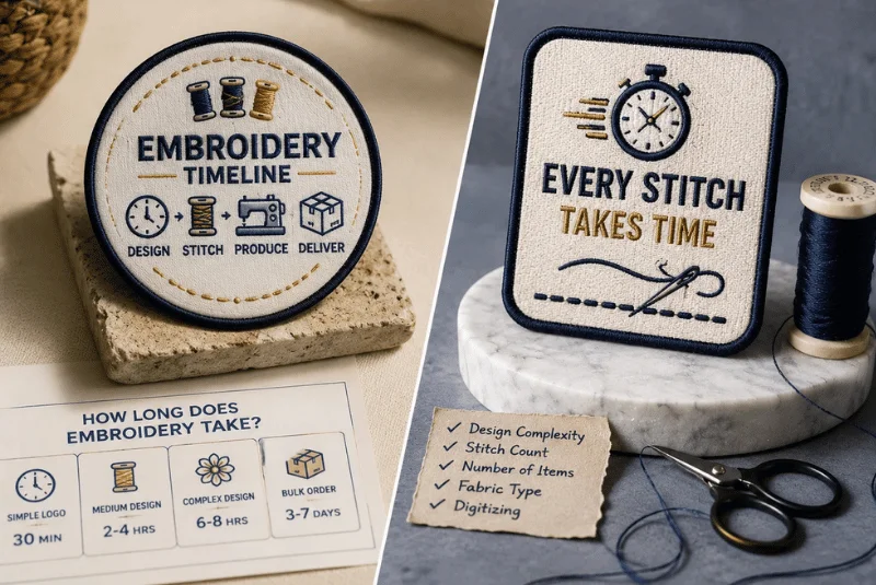 Embroidery timeline how long does it take