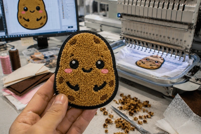 Chenille patch making process