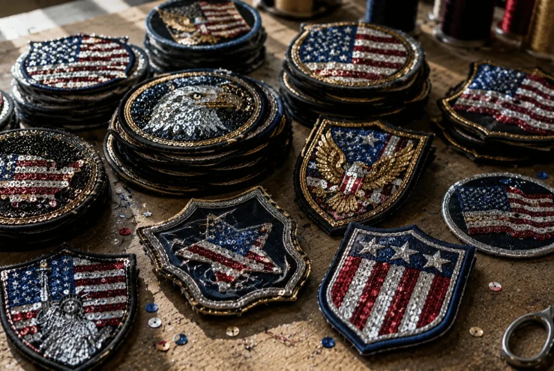 Custom sequin embroidery patches
